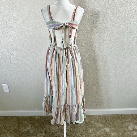 Chic Wish Pastel Stripe Maxi Sun Dress Size Large Kawaii Princesscore Summer - Picture 6 of 14